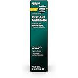 Amazon Basic Care First Aid Triple Antibiotic Ointment, Treats Minor Cuts, Scrapes and Burns, 2 Ounce