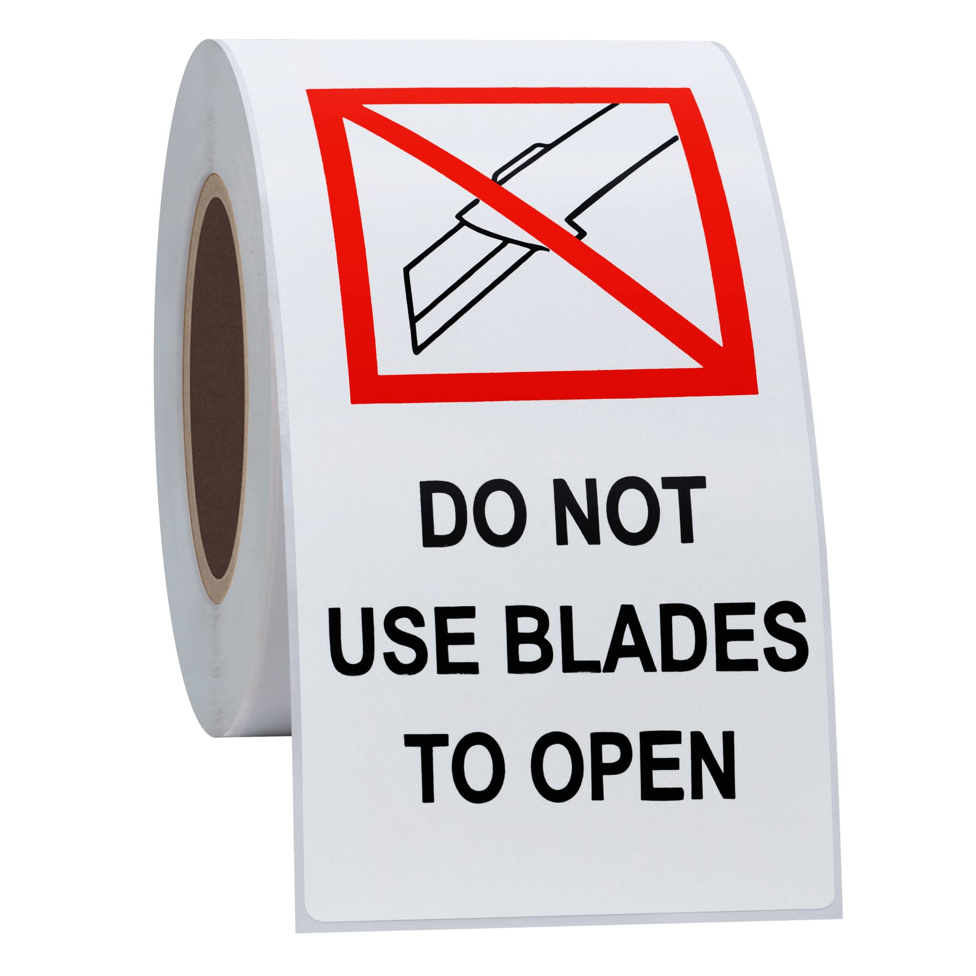 Hycodest 51x100mm Do Not Use Blades to Open Warning Labels Shipping Labels for Special Cargo 200 pcs