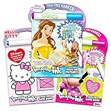 Bundle of 3 Imagine Ink Mess Free Game Books - Hello Kitty, Minnie Mouse, and Princess