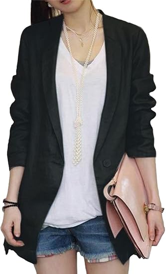 Amazon Heaven Days ヘブンデイズ テーラードジャケット 綿麻 リネン ジャケット カジュアルジャケット 長袖 ロング丈 レディース 1804m0540 コート ジャケット 通販