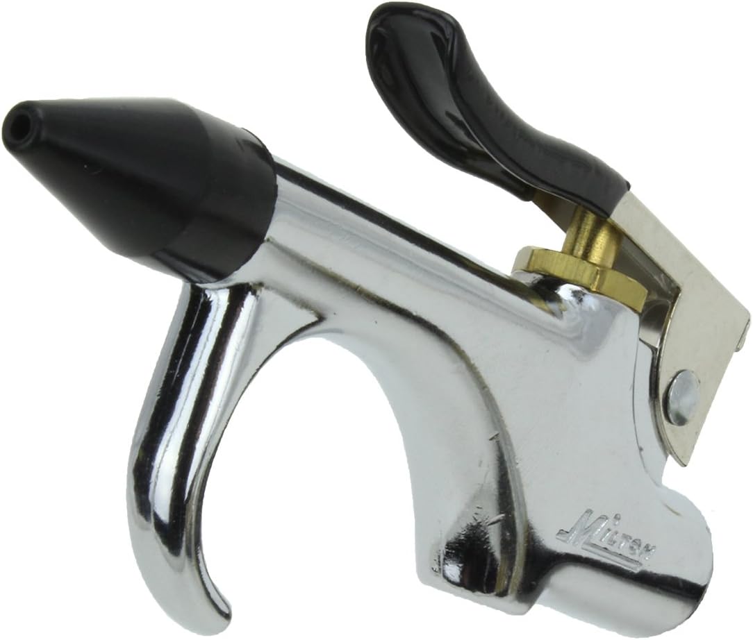 Milton (S-148) 1/4" NPT Lever Blow Gun - Rubber and Safety Tip Nozzles - Air Compressor Accessories - 