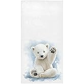 Pfrewn Polar Bear Hand Towels 16x30 in Animals Bathroom Towel Ultra Soft Highly Absorbent Small Bath Towel Kitchen Dish Guest Towel Home Bathroom Decorations