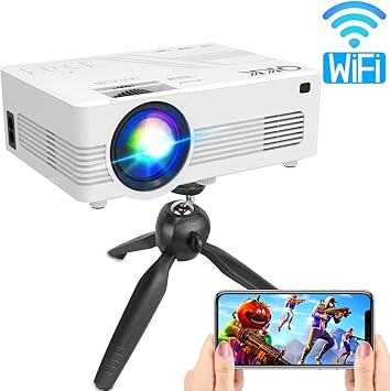 QKK Proyector WiFi actualizado de 3600 lúmenes, Full HD 1080P ...