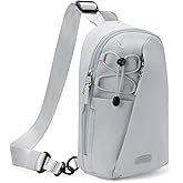 Inateck Sling Bag X-Row with RFID Blocking, Spacious Crossbody Shoulder Chest Everyday Carry Bag with Quick-adjust Strap, Water-resistant Sling Backpack for Men, Women, Travel, Cycling, Hiking, Gray