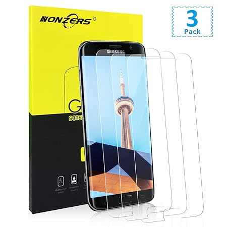 NONZERS 3 Stück Panzerglas für Samsung Galaxy S7,9H Härte,Anti-Kratzen,Anti-Fingerabruck,Anti-Öl,Anti-Bläschenm,Panzerglasfol
