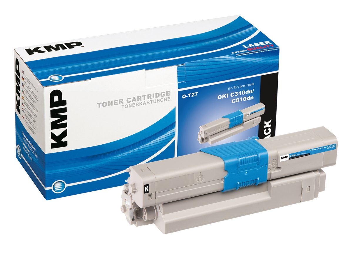 KMP O-T27 Toner Replaces 44469803, Black