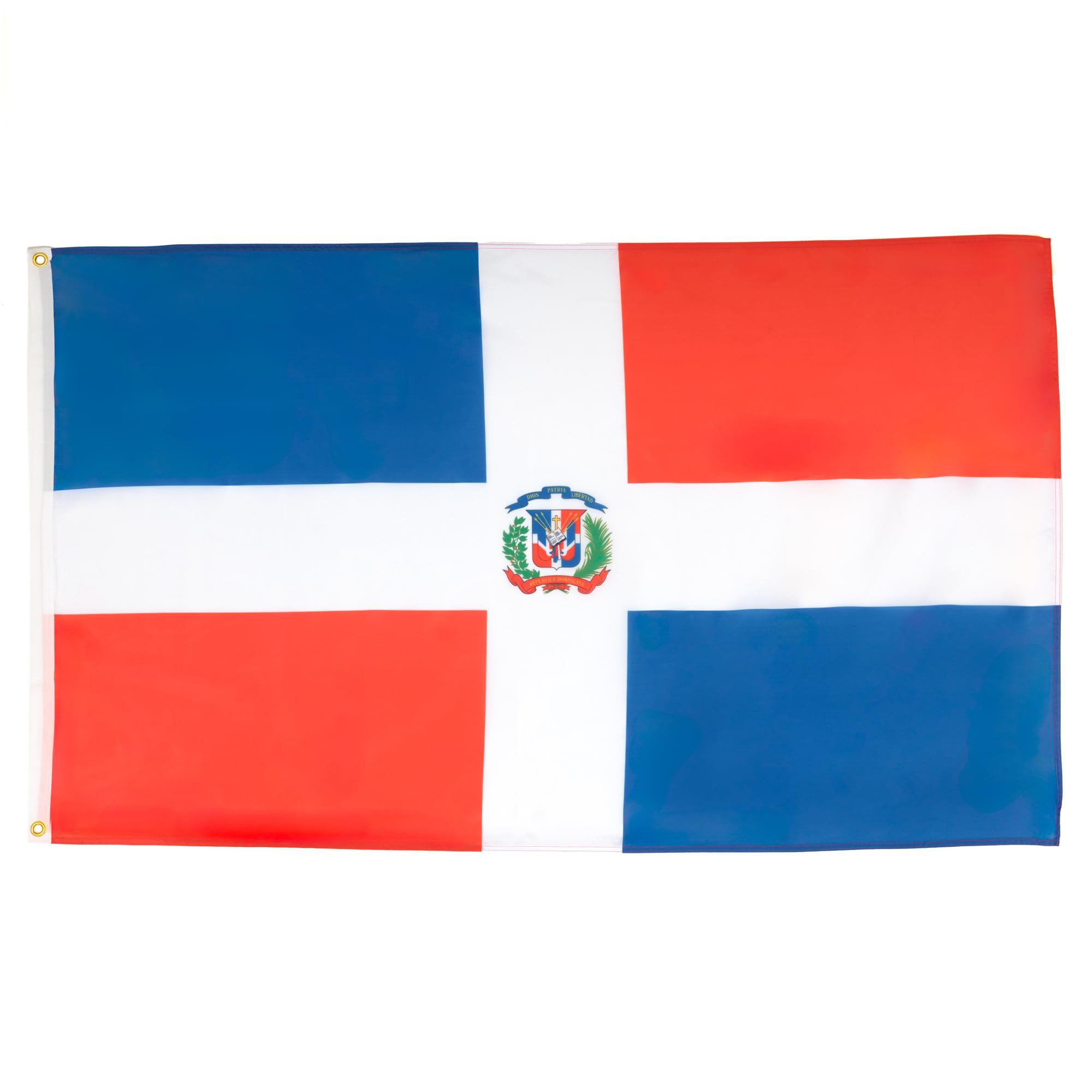 AZ FLAG - Dominican Republic Flag - 3x5 Ft - Light Polyester Dominican Banner with Two Brass Eyelets - Fade Resistant - Vivid Colors - 3' x 5' Feet - 150x90 Cm — image 1
