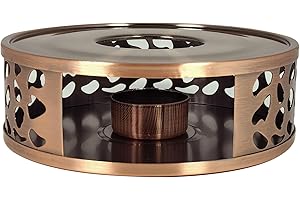 ACBSUSU Teapot Candle Warmer, Tea Light Heater, Teapot Heating Base with Candle Holder (C-Bronze)