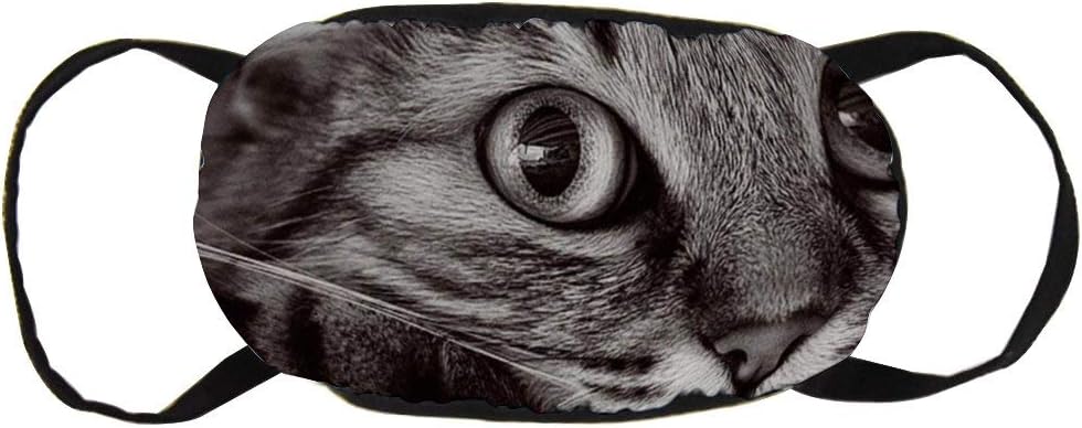 DKISEE Fashion Comfortable Face Mask Black Cat Cotton Anti-Dust Mouth Mask Reusable Outdoor Protective Mask for Adults and Teens