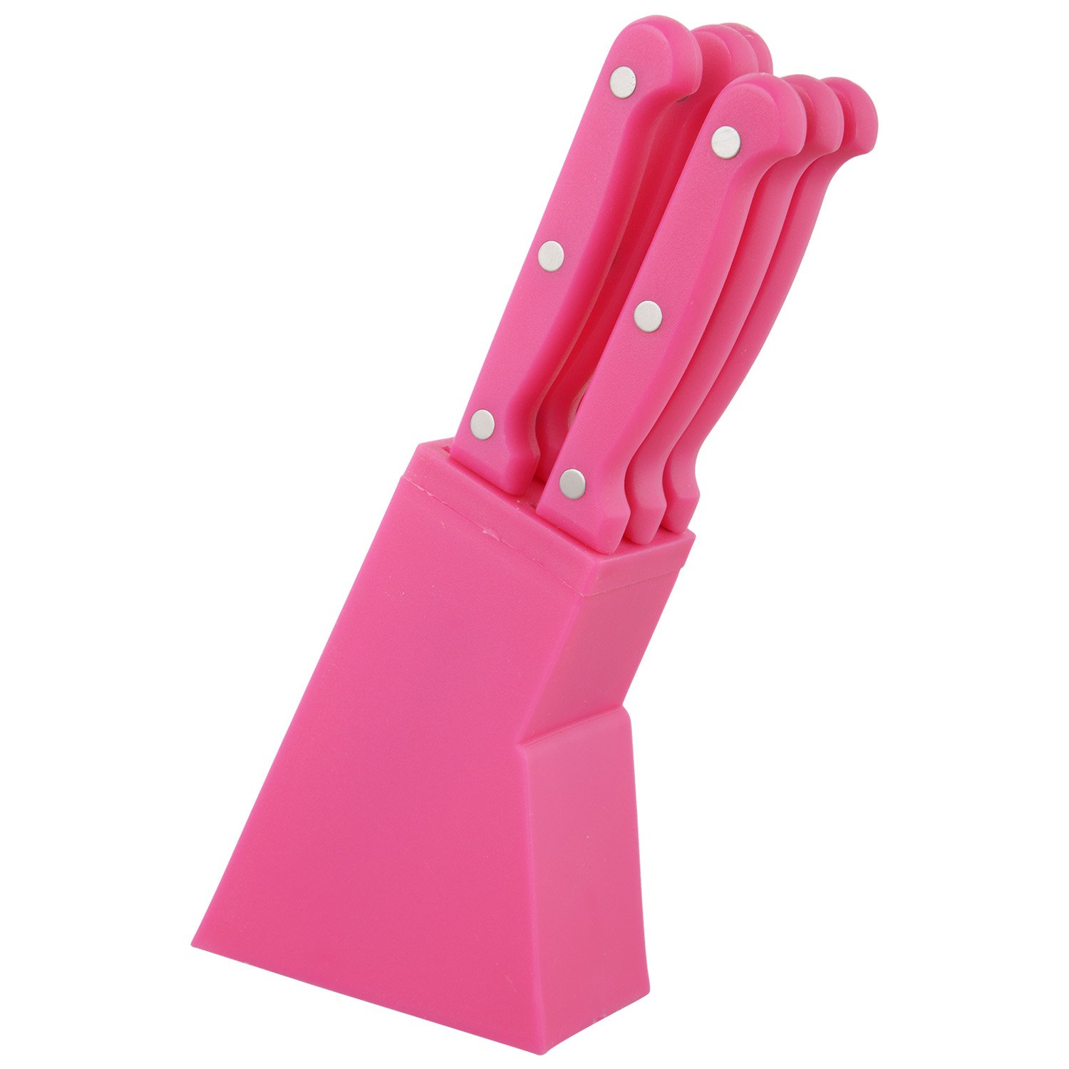 Buy Ruby Pink Knife Set with Stand, 7Piece Online at Low Prices in