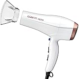 Conair 1875 Watt Double Ceramic Hair Dryer with Ionic Conditioning, White/Rose Gold, 1 Count (Pack of 1)