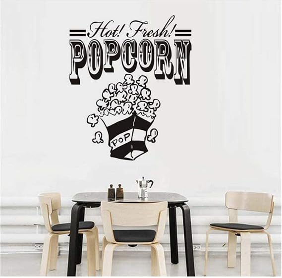 58X69Cm Popcorn Wandaufkleber Küche Dekoration Kunst Vinyl Aufkleber