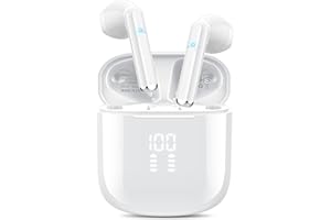 OYIB Wireless Earbuds, 2025 Mini Bluetooth 5.3 Headphones HD Stereo Audio, ENC Noise Cancelling Mic Wireless Earphones 25H Pl