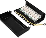 kwmobile 8 Port RJ45 Cat6 Shielded Patch Panel Network Splitter STP Ground Wire view 4