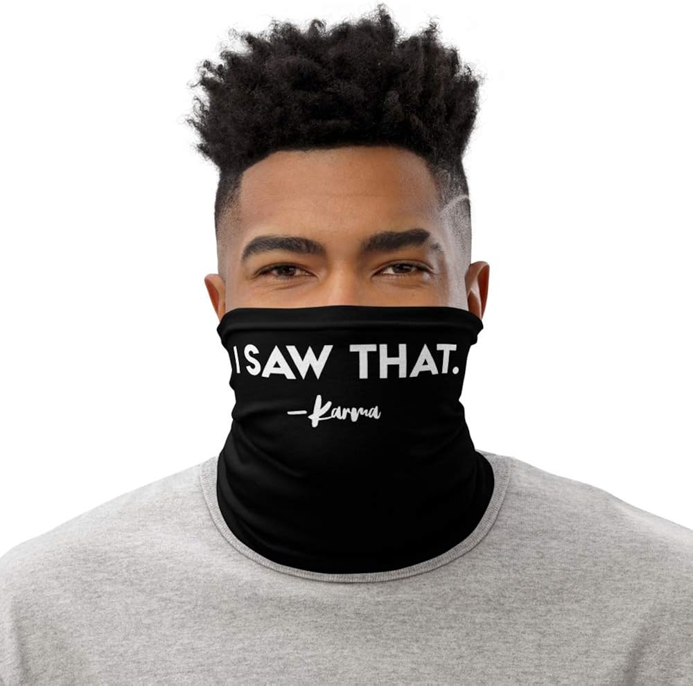 Karma Face Mask Funny Sayings Quotes Neck Gaiter Men Women Bandana Headband Dust At Amazon Women S Clothing Store