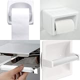 jeufun Toilet Paper Holder Rollers, 2Pcs White Plastic Replacements view 7