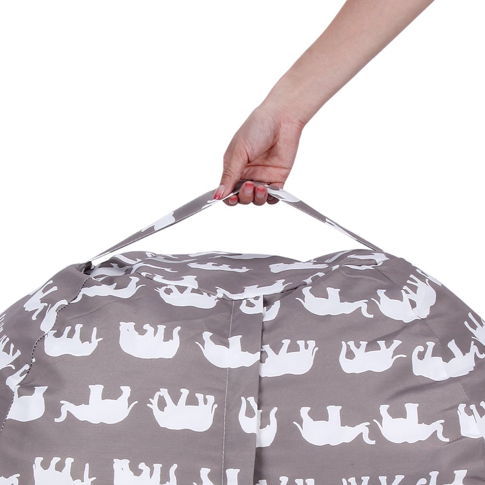 WOYAGE Stuffed Animal Bean Bag Storage Chair | Stuffed Animal Storage Sack |Stuff n Sit Kids\' Furniture | Childrens Bean Bag Chairs (Elephant, XL)