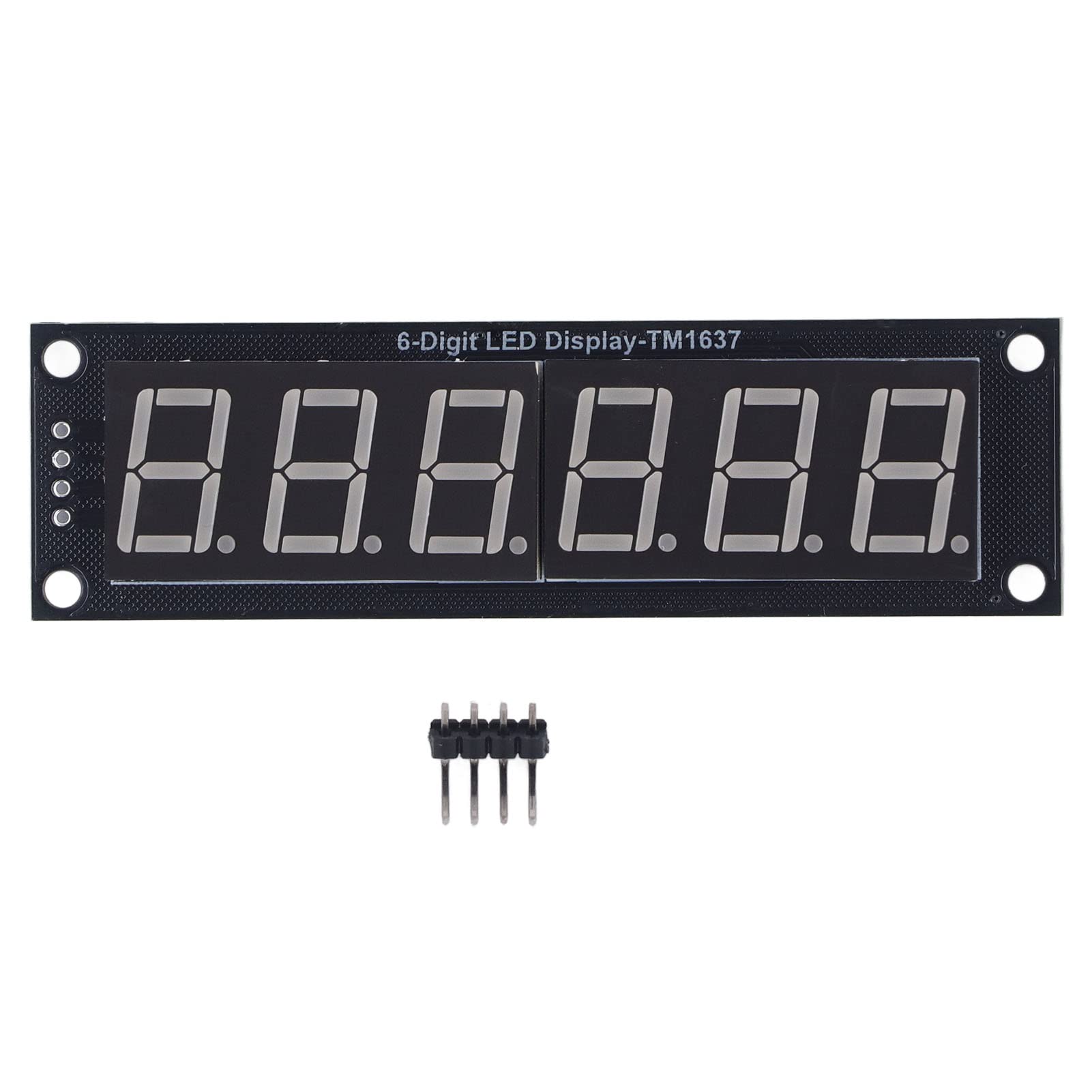 Photo 1 of 6 Digit 7 Segment Display Module LED Display Digital Tube Module TM1637 Driver Tube Clock Display with Pin Header 5V