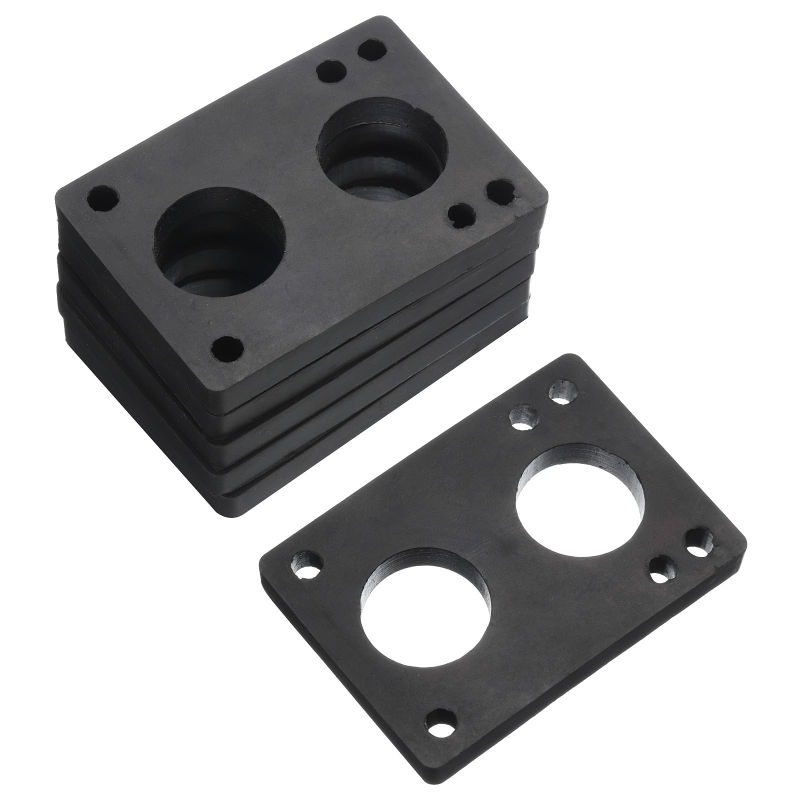 PATIKIL 8mm / 5/16" Skateboard Riser Pads, 6 Pack Rubber Angled Wedge Shock Pads for Skateboard Truck Cruiser, Black