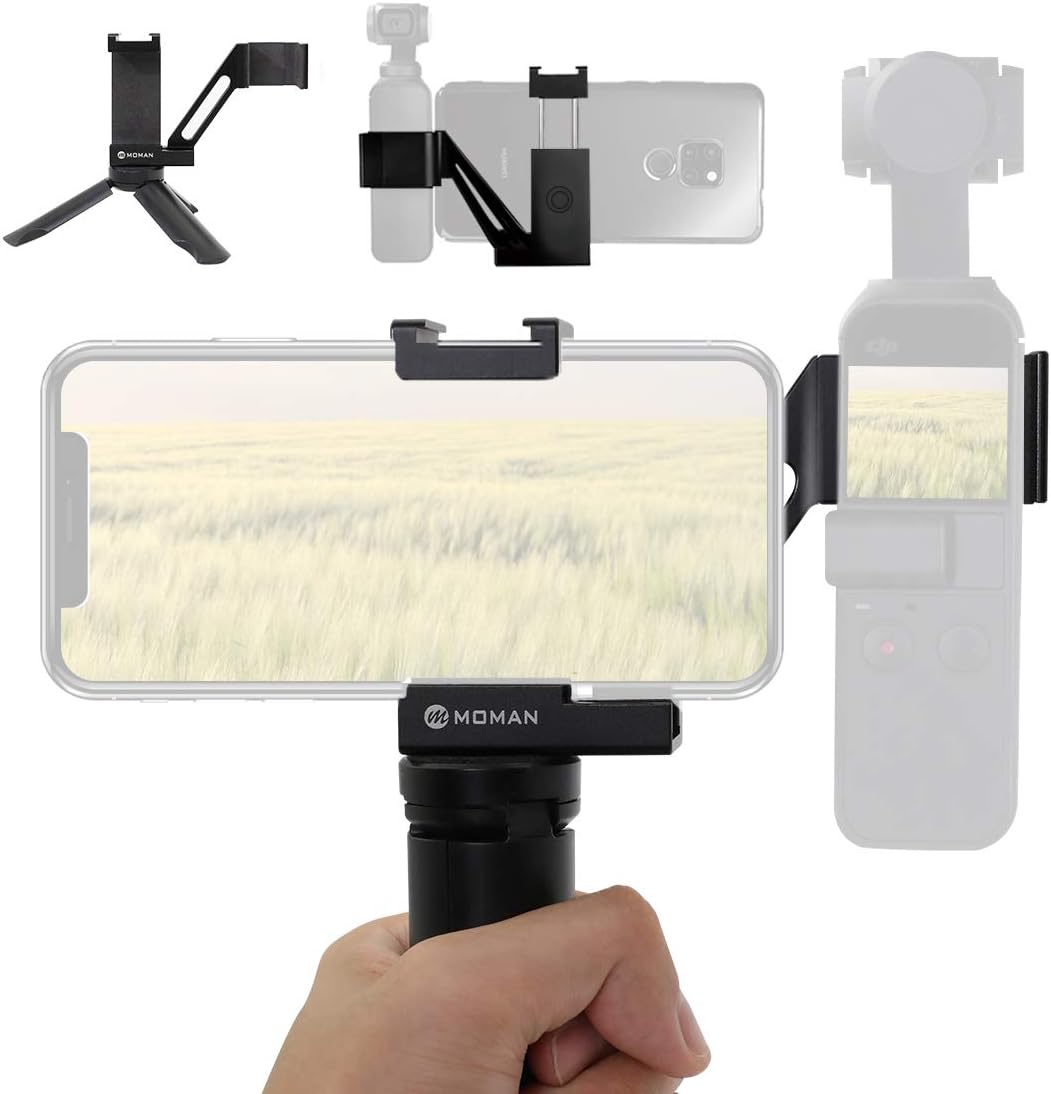 Moman Phone Holder Mount Adapter for DJI Osmo Pocket Accessories Aluminum Handheld …