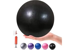 MOMPLUS 6 Inch Exercise Pilates Mini Yoga Balls Barre for Home Stability Squishy Training Physical Therapy Improves Balance with Pump