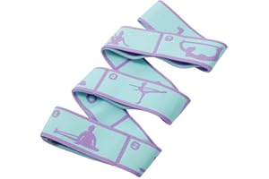 WAKAUTO Elastic Bands for Exercise Professional Exercise Band Reusable Elastic Stretching Strap Pilates Stretch Band with Numbers for Pilates, Dance and Gymnastics 35.37X1.57X0.20in
