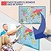 Handy Essentials Kids World Map, Dry Erase Map,Wall Decals [24 x 36 inches]