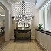 DINGGU Chrome Finish 4-Light Round Chandelier