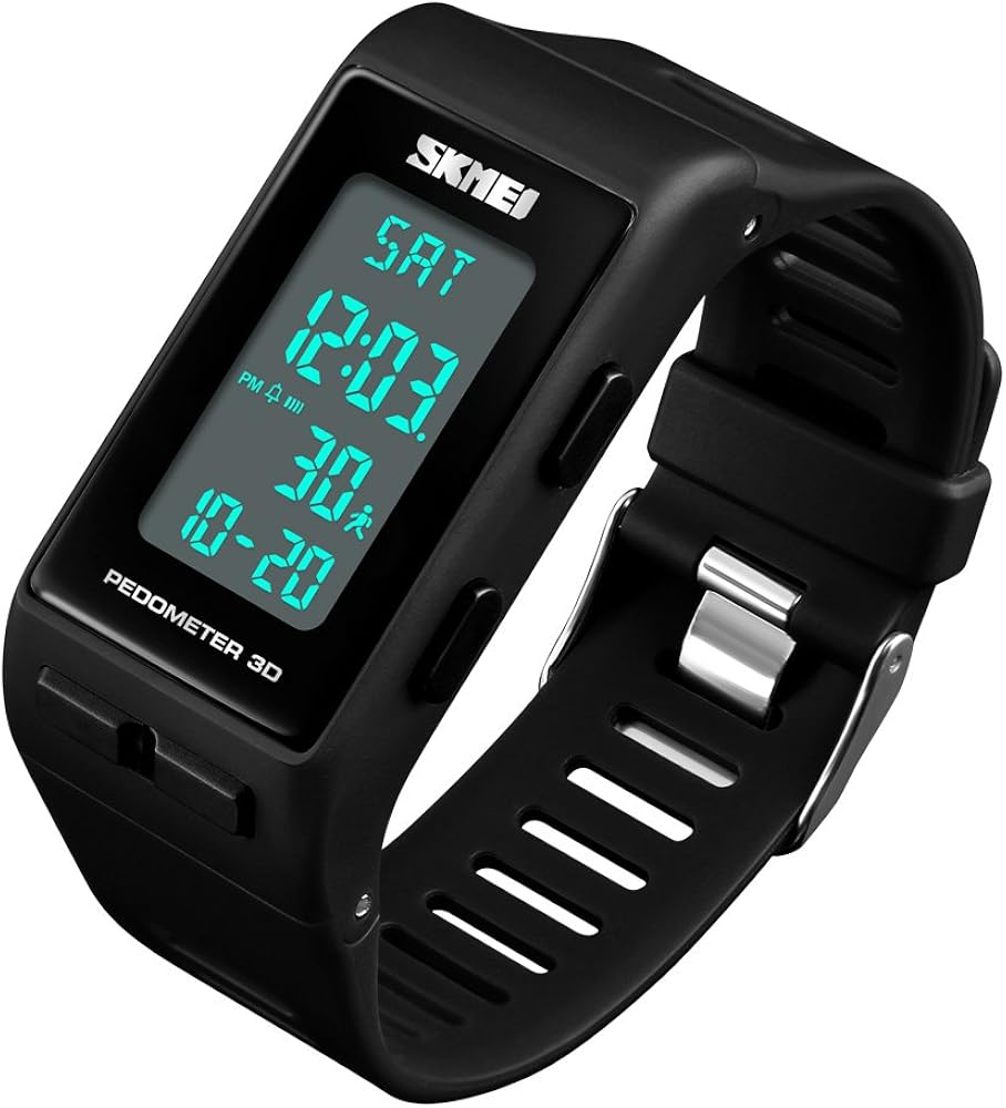 Mens Digital Sports Watch Waterproof Pedometer Calorie