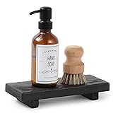 Wood Pedestal Soap Stand, Farmhouse Wood
