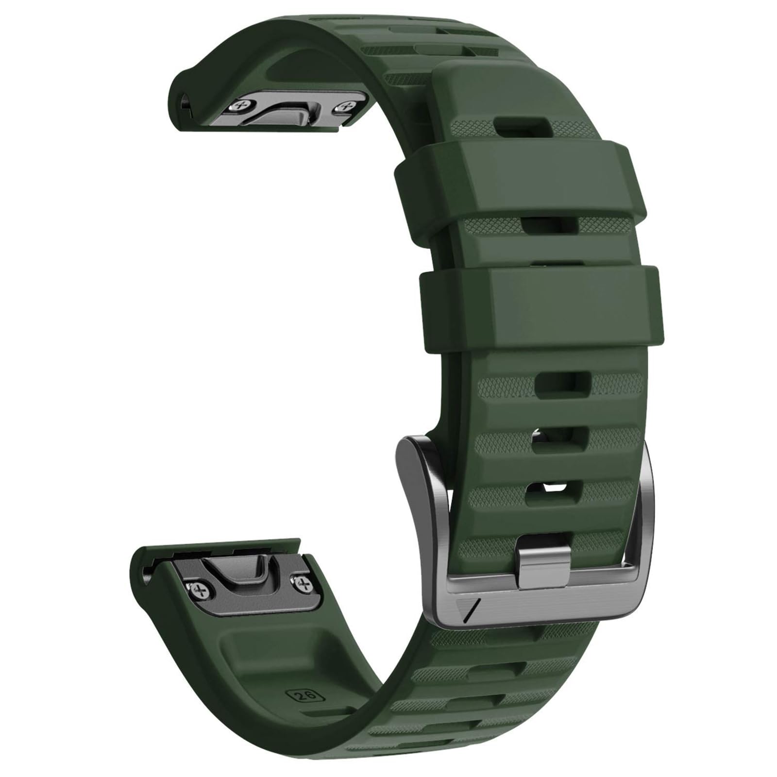 NotoCity Compatible with Garmin Fenix 6x Pro/7x Strap, 26mm Replacement Strap for Garmin Fenix 6x/7x pro/5x/5x Plus, Fenix 3/HR/8 51mm, Instinct 2X, Epix Pro 51mm Silicone(Army green)