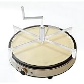 Stainless Steel Crepe Spreader, 16" Pancake Spreader Tool with Handle | Dosa Spreader Tool | Crepe Cake Maker | for Pancakes, Dosa, Crepe Cake | Food Truck, Street Food Vendor, Bakery