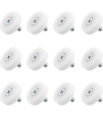 Uxcell 6-Pack 19mm Drawer Rollers – Small White Pulley Bearings With 2mm Step