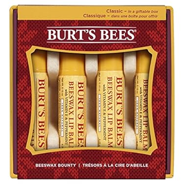 Burt’s Bees Beeswax Bounty Holiday Gift Set, 4 Lip Balms in Gift Box, Assorted Flavors
