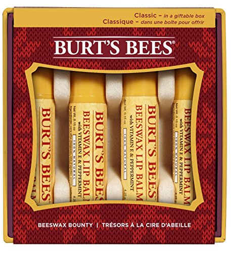 Burt s bees beeswax bounty holiday gift set, 4 lip balm…