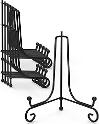 Iron Display Stand 10 Packs, 8 Inches Plate Stand