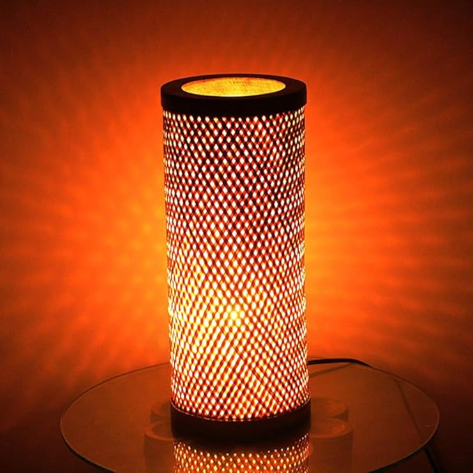 Kraftinn Decorative Bamboo Table Lamp (Brown)