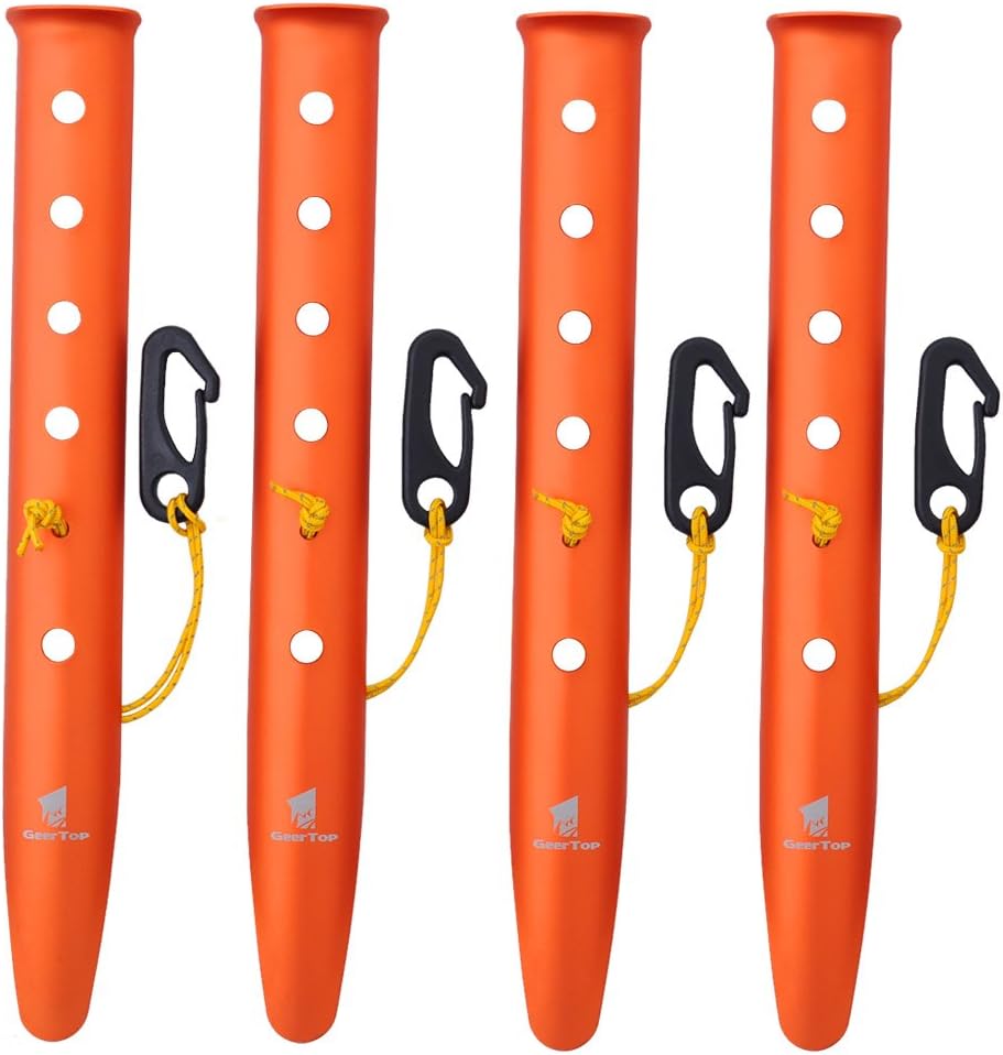 GEERTOP Piquet de Tente Camping Léger Sardine en Alliage d’Aluminium