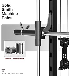 DONOW Smith Machine with Weight Stacks Power Cage