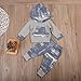 Cute Newborn Kids Baby Boy Girl Cotton Airplane Fire Balloon Pattern Hoodie Tops+Pants 2Pc Outfit Set (12-24 M, Blue)