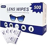 Icepac Lens Wipes for Eyeglasses -500 Pre-Moistened Individual Wrapped Eye Glasses Cleaning Wipes | Glasses Cleaner Safely Cl