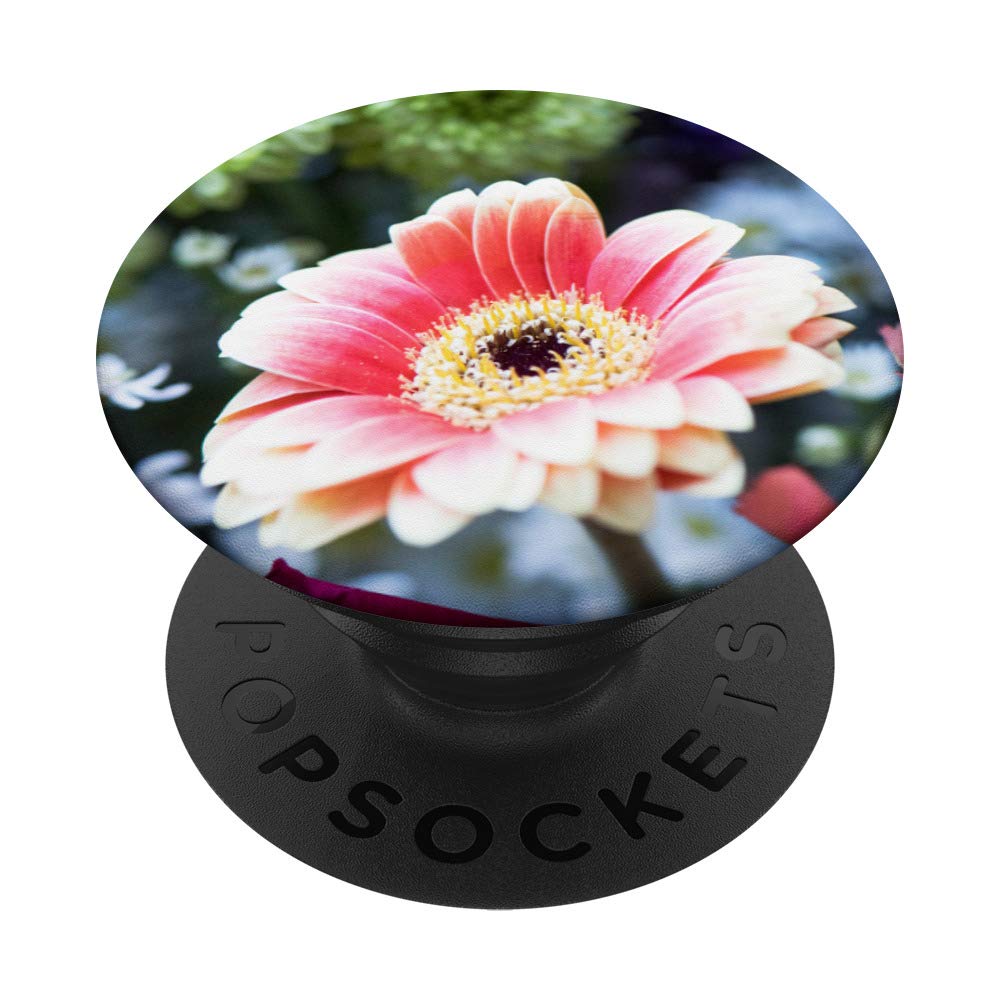 Pink Gerber Daisy Flower Floral Gift PopSockets Grip and Stand for Phones and Tablets
