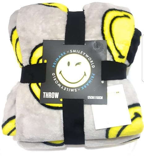 Primark Home Emoji Smiley Faces Blanket Throw 125cm X 150cm Sold By