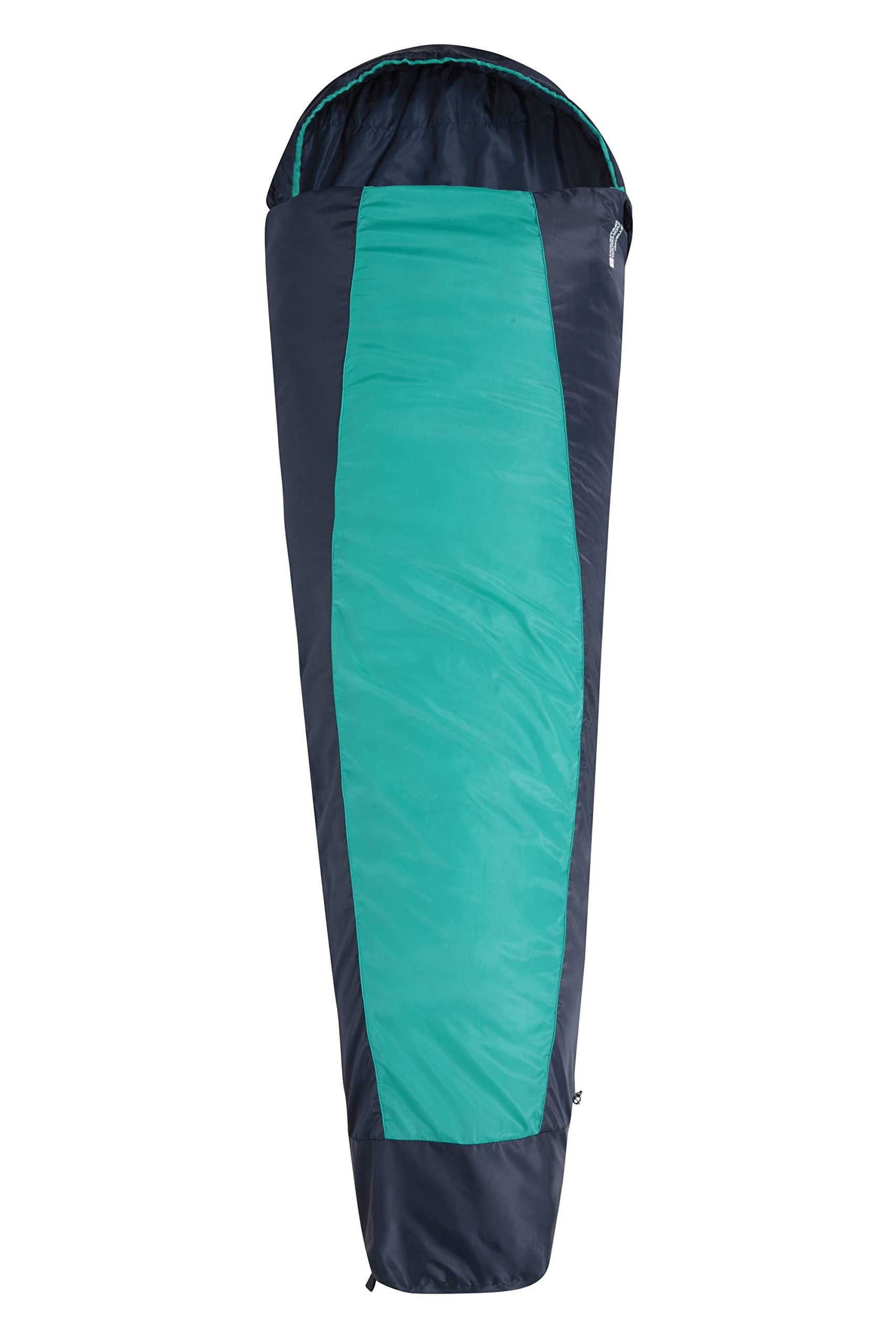 Mountain Warehouse Traveller 50 Sleeping Bag XL - Windproof, Breathable & Lighweight Mummy Shaped Bag - All Season Camping, Hiking, Trekking & Outdoors Teal Regular Length
