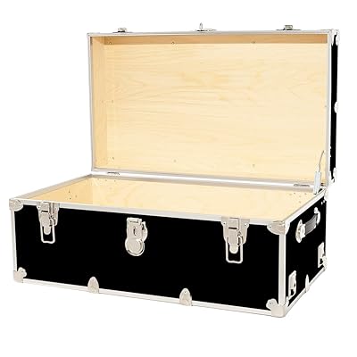 Buy Rhino Trunk Case Large Armor Trunk With Removable Wheels Summer Camp College Storage 32x18x14 Black Online In Indonesia B074cpy68z