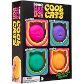Schylling NeeDoh Cool Kitten Teenie Needoh 4 Pack - Sensory Squeeze Toy - 1.5" in Diameter - Colors May Vary