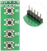 Garosa 4 Key Push Button Switch Module 4 Channel Relay Control Board Arduino DIY view 2