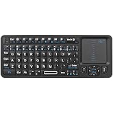 Rii K06 Mini Bluetooth Keyboard,Backlit Keyboard with IR Learning, Portable Lightweight with Touchpad Compatible with Android