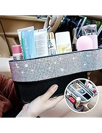 EING Bling   Organizador de asiento de coche con cristales, bolsillo lateral, bolsillo lateral, consola lateral, bolsillo lateral, organizador para el coche