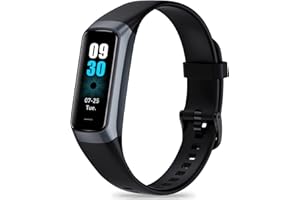 ST-CARE Fitness Tracker with Step Counter/Calories/Stopwatch, Activity Tracker, Health Tracker with Heart Rate Monitor, Sleep Tracker,1.10''AMOLED Touch Color Screen, Pedometer Watch for Women Men